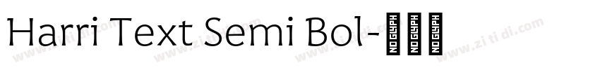 Harri Text Semi Bol字体转换